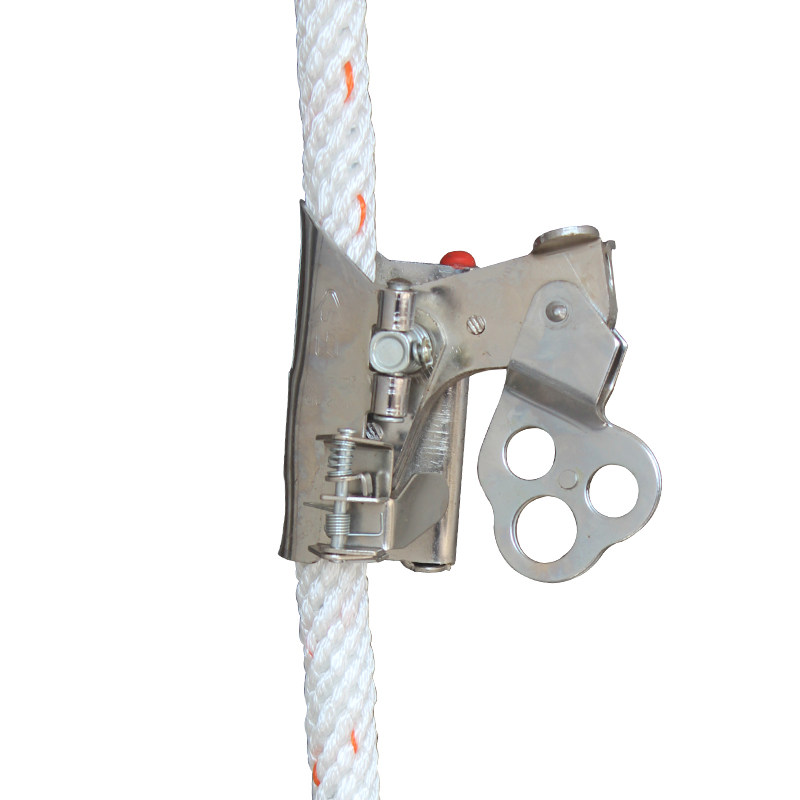 户外高空作业安全绳抓绳器钢丝绳自锁外墙清洗坠落保护缓降器