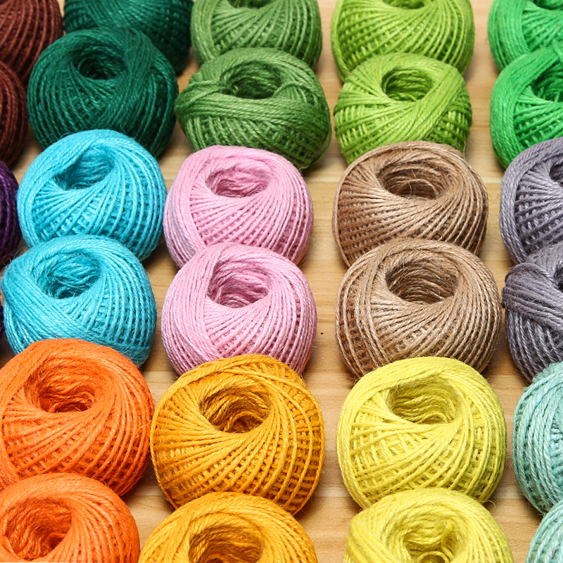 手工包邮彩色麻绳套餐12色编织儿童幼儿园diy绳子