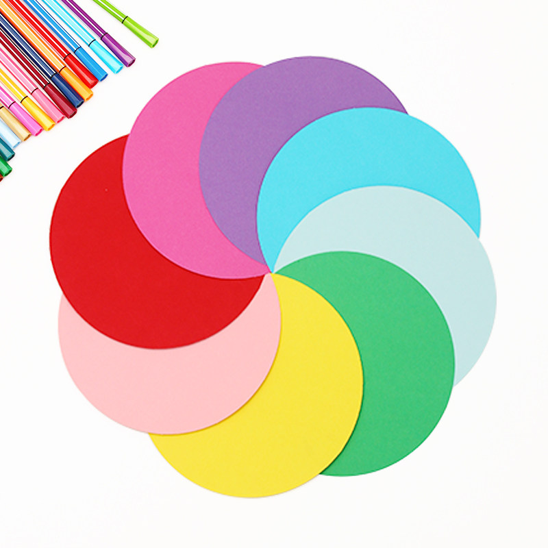 圆形4k8k素描手绘铅笔美术牛皮黑白卡纸手工卡纸