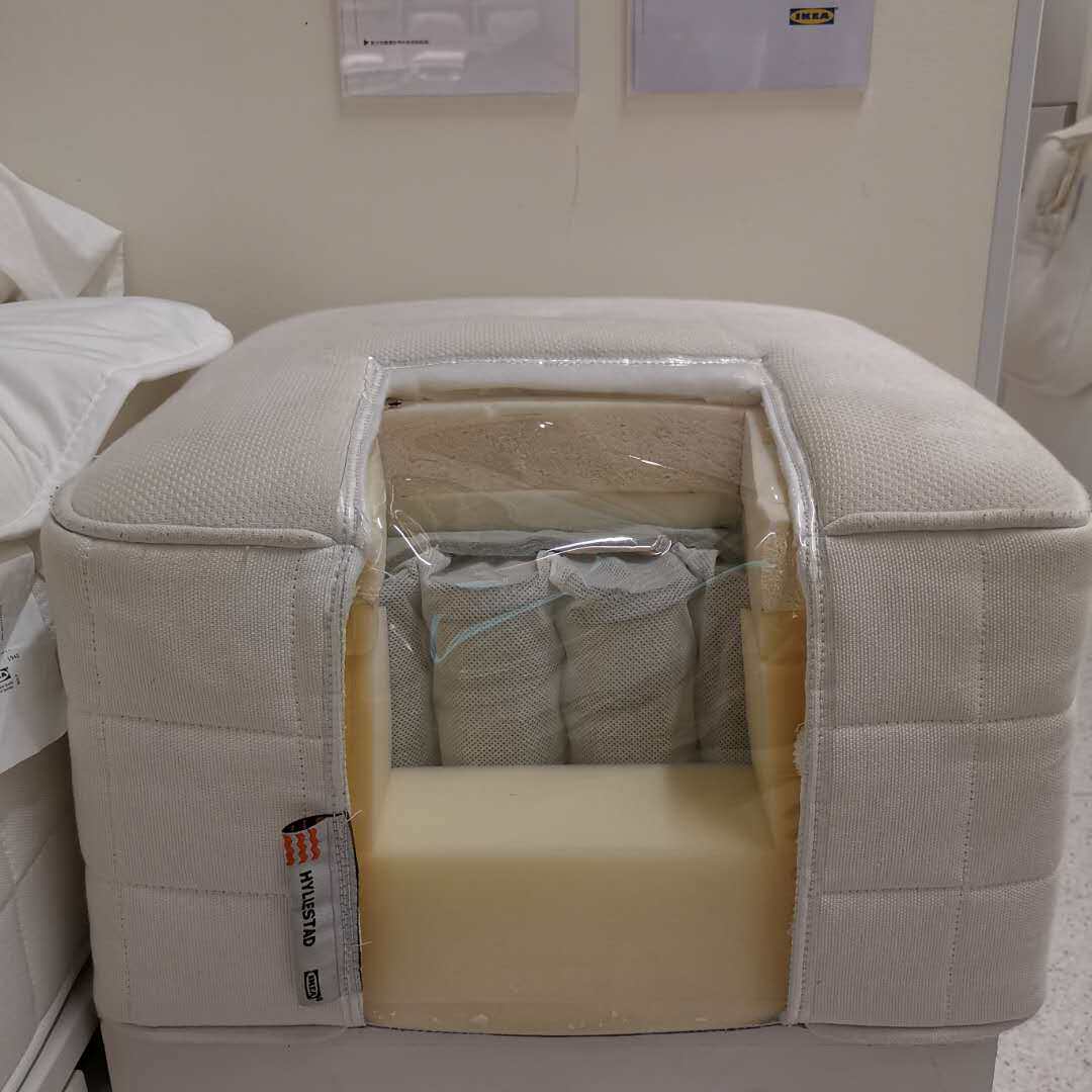宜家希勒斯托袋装弹簧床垫中等硬度白色180x200弹簧床垫