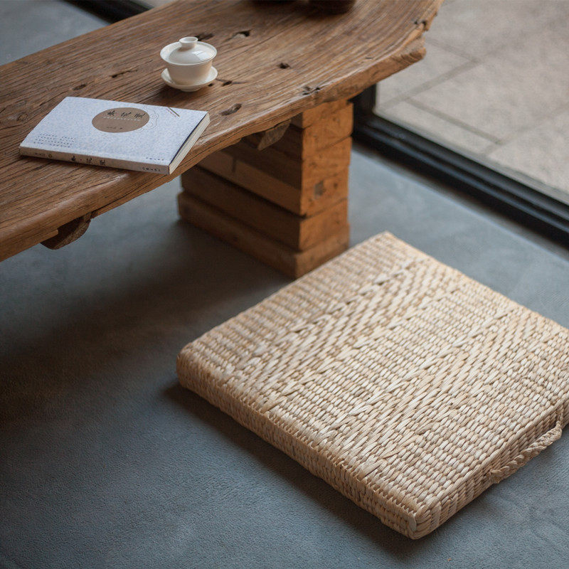 蒲团坐垫方形天然蒲草草编加厚禅修茶道