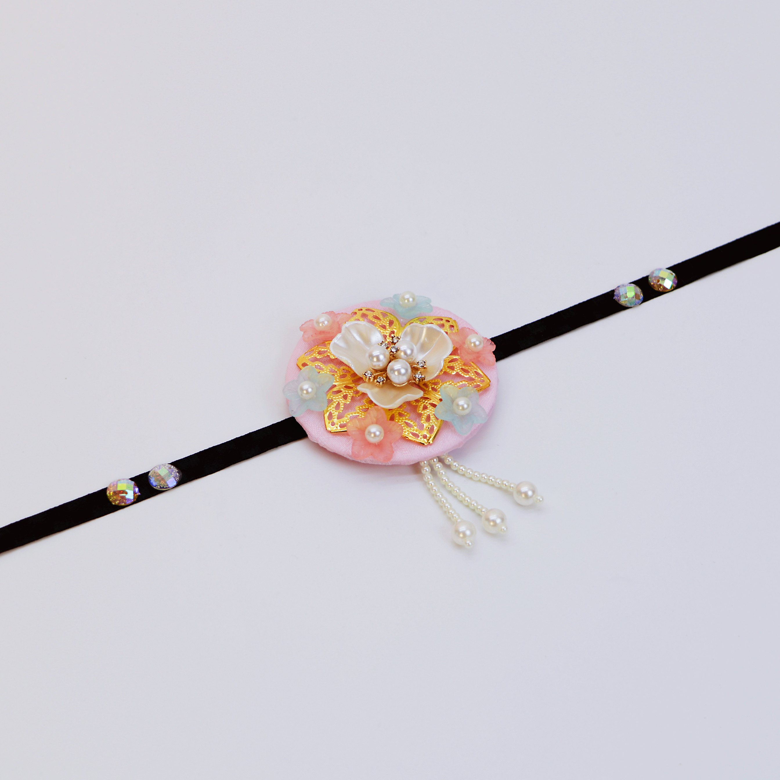 韩国发饰朝鲜族传统民族头饰韩服表演配件发箍发发饰