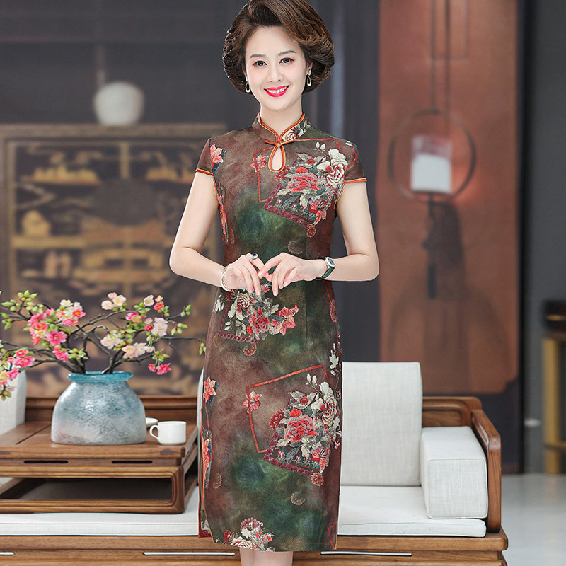 雪歌哥邦台湾品牌女装水云间官方旗舰店女装新款甘夫人连衣裙中老年