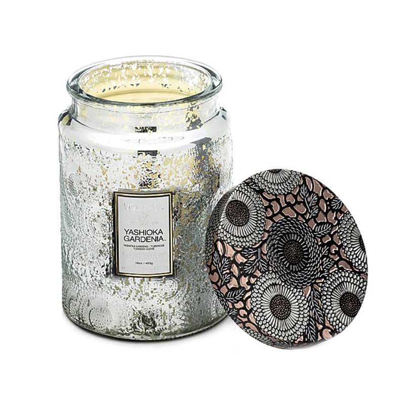 美国voluspa香薰蜡烛浮雕453g玻璃杯安神神助眠香香薰蜡烛