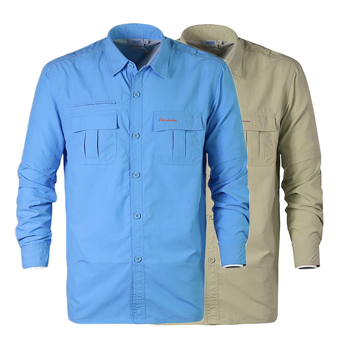 户外代工大厂出品春夏抗撕裂防晒透气长袖快干衬衫速干衬衣男大码