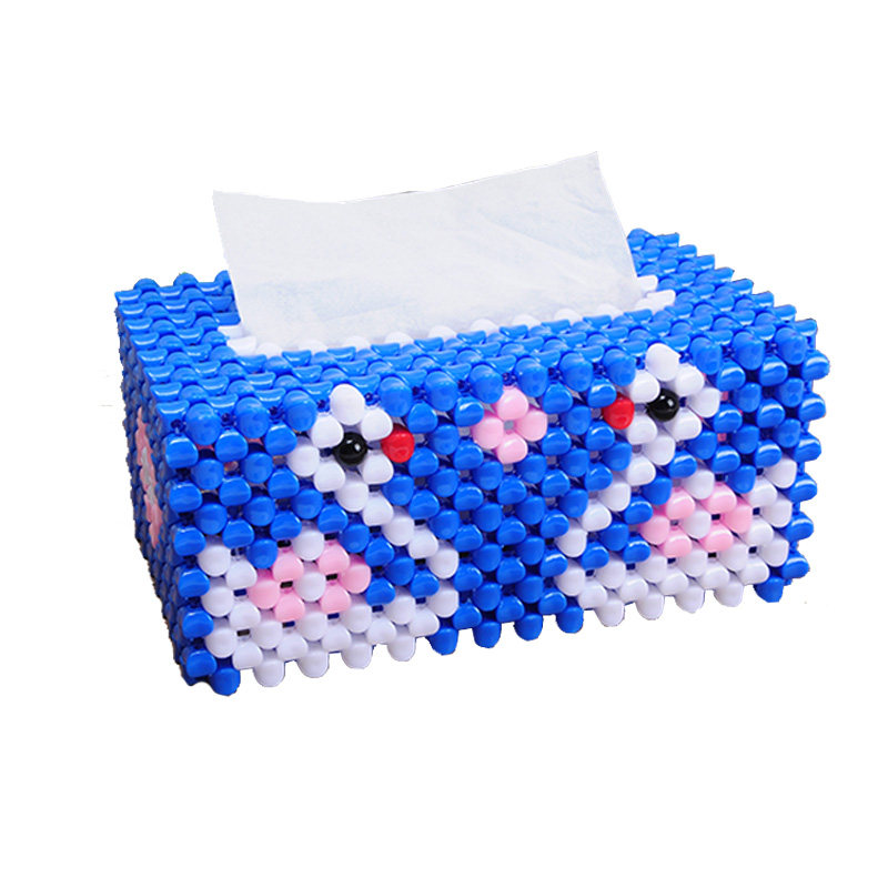 diy手工串珠纸巾盒材料包编织制作家用散珠子天鹅抽纸盒包邮