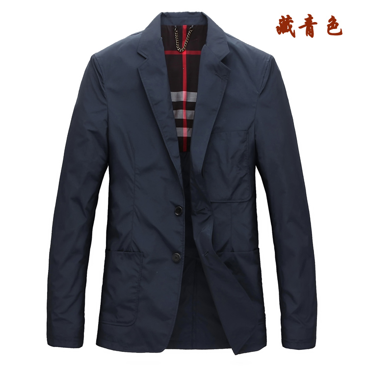 薄款男士西服抗皱休闲聚酯纤维外贸防水butbirey家21春秋男款外套