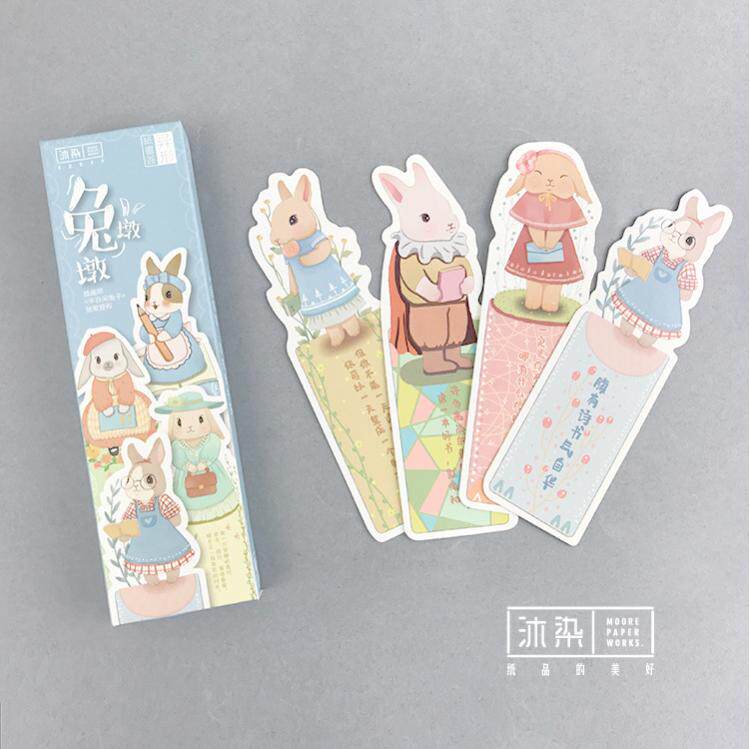 兔敦小兔子书签可爱创意卡通纸质小动动物卡片书签