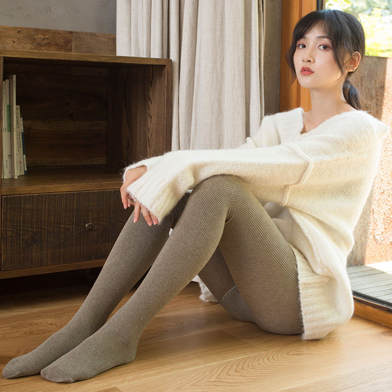 春秋中厚弹力高弹力条纹糖果色丝袜长袜彩色打底连裤袜