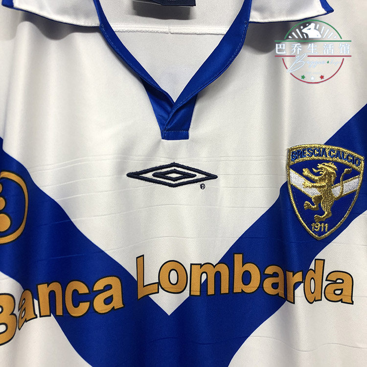20032004布雷西亚意甲经典足球球衣队服球员巴乔足球服