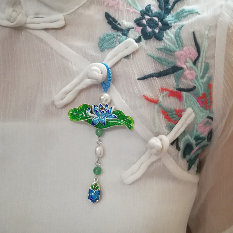 旗袍压襟挂件古风押襟扣挂天然原创民族风镀金其它首饰