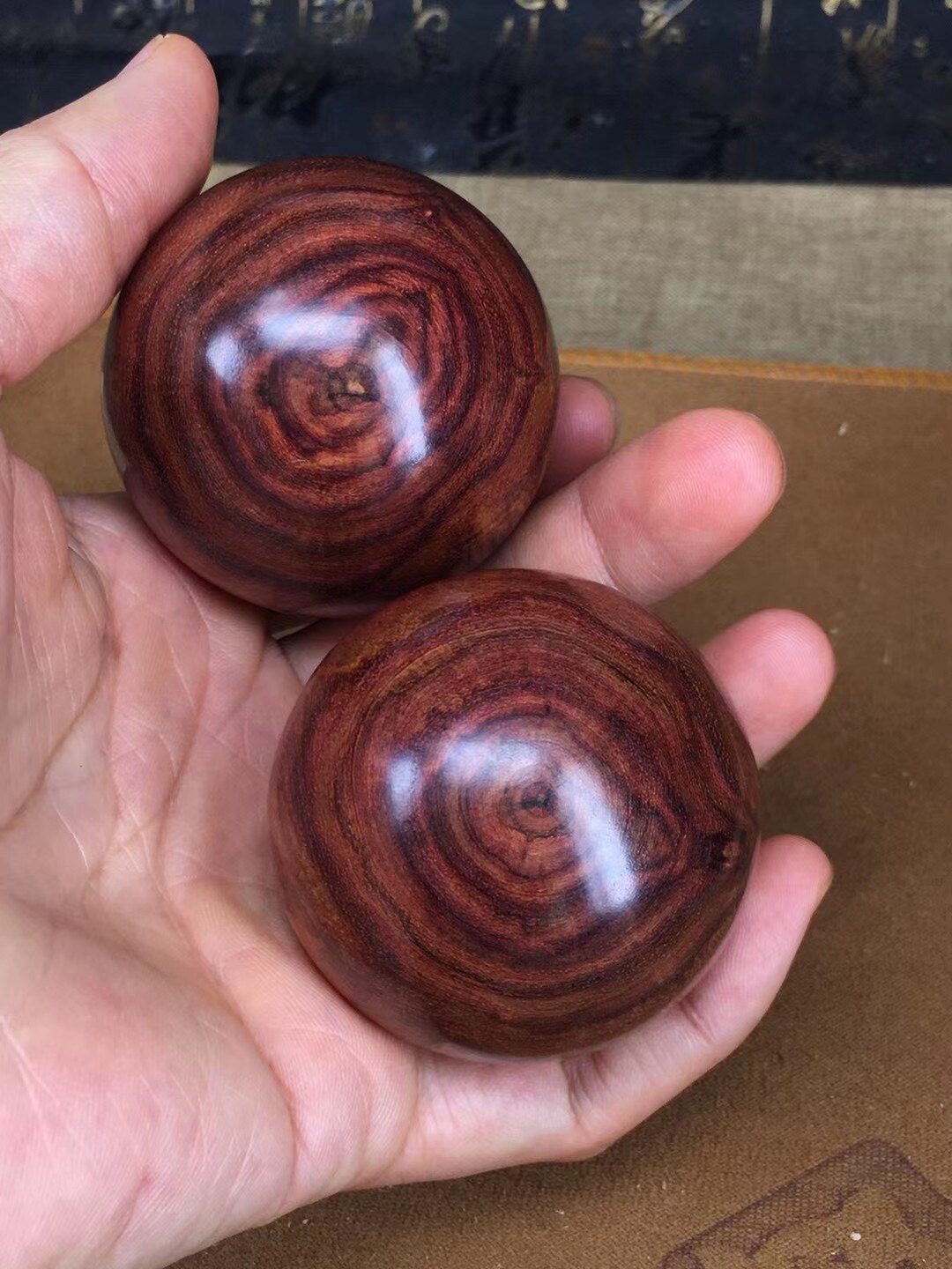 海南黄花梨鬼脸鬼眼保健家居装饰摆件工艺品木雕礼品手串