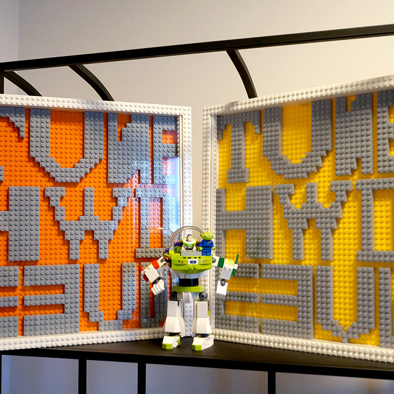 兼容乐高颗粒装饰立体画儿童书房客厅样板房北欧欧风现代装饰画