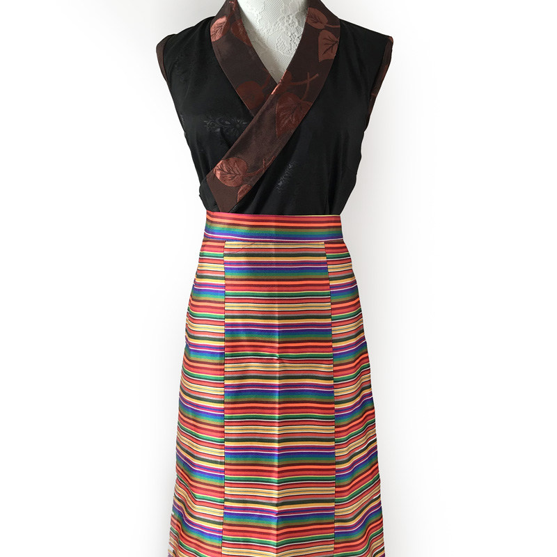 围裙臧裙西藏服女款 新款 藏袍藏装 藏服女半身裙不丹长裙博拉民族风