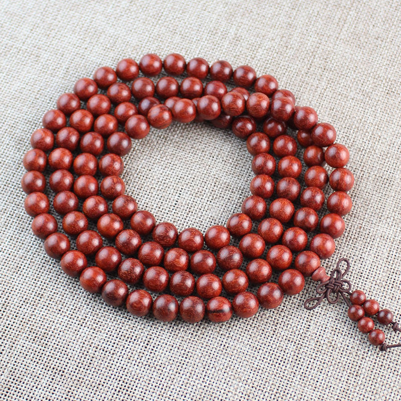 赞比亚血檀非洲小叶紫檀高密老料棕眼细腻10mm108手链