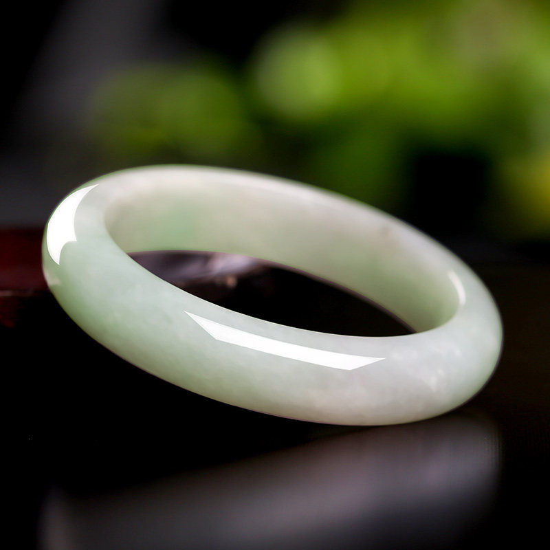 手镯祥祯天然货冰糯种春带翡翠正品玉镯玉手手镯