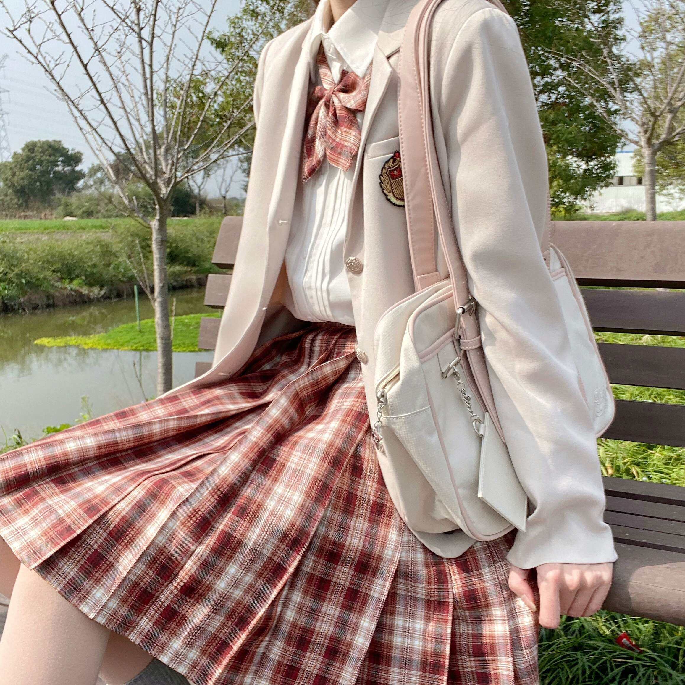 刀鱼原创jk制服格裙挽枫现货掉落链接半身裙