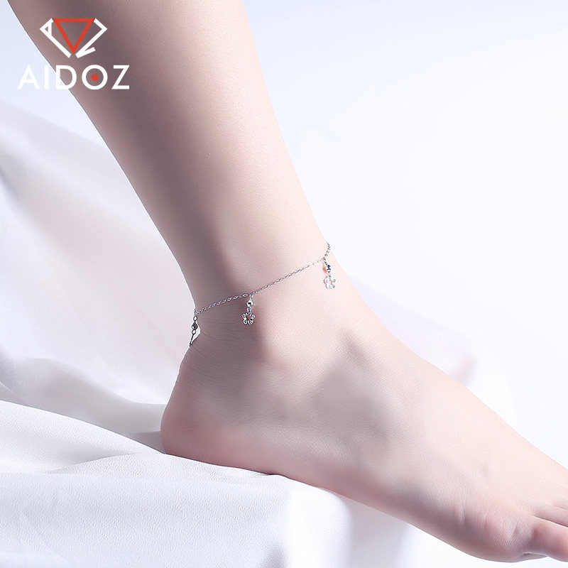 爱朵钻 铂金浪漫樱花脚链 pt950正品白金纯金脚踝链素链春夏女款