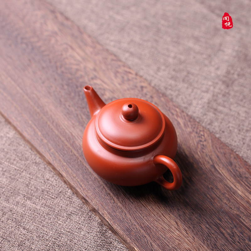 潮汕手拉壶手工朱泥工夫工夫茶茶具原矿紫砂壶泡茶茶壶
