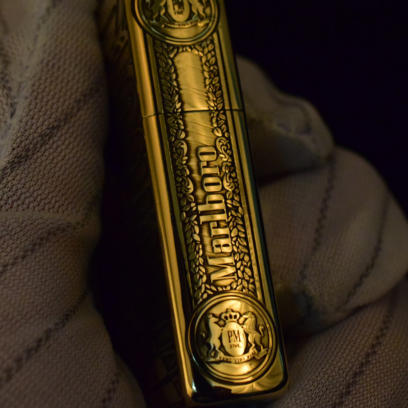 正品zorro佐罗菊花万宝路纯铜精雕煤油打火机防风煤油打火机