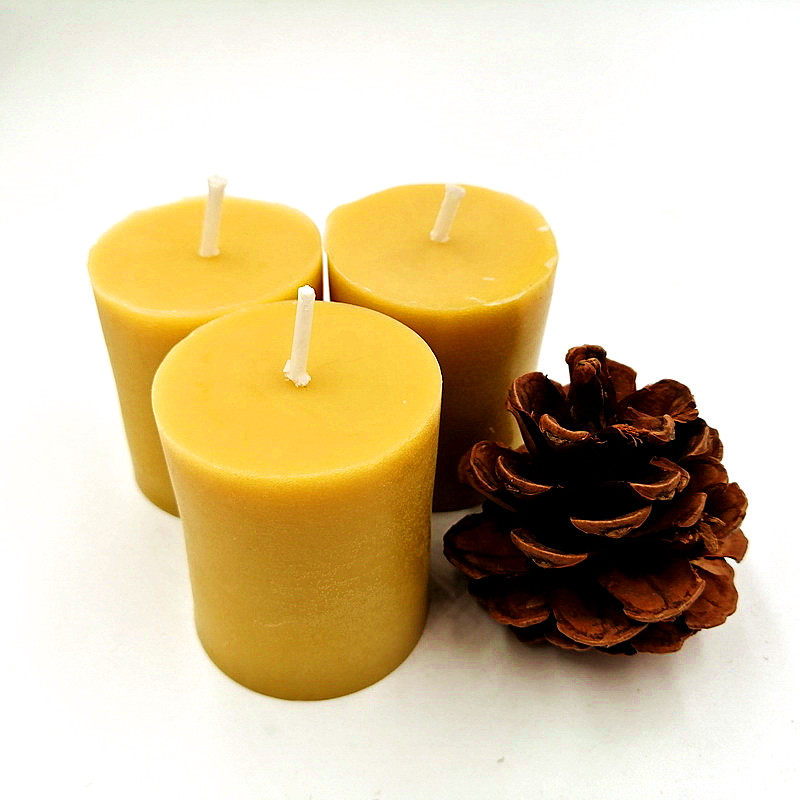 圆柱蜂蜡蜡烛天然纯手工华德福儿童魔法教堂餐桌灵修塔罗瑜伽