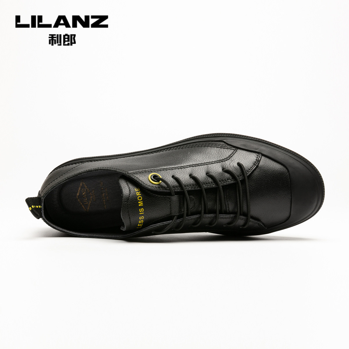 利郎官方休闲鞋牛皮皮革简约时尚系带2021年四季时尚休闲鞋