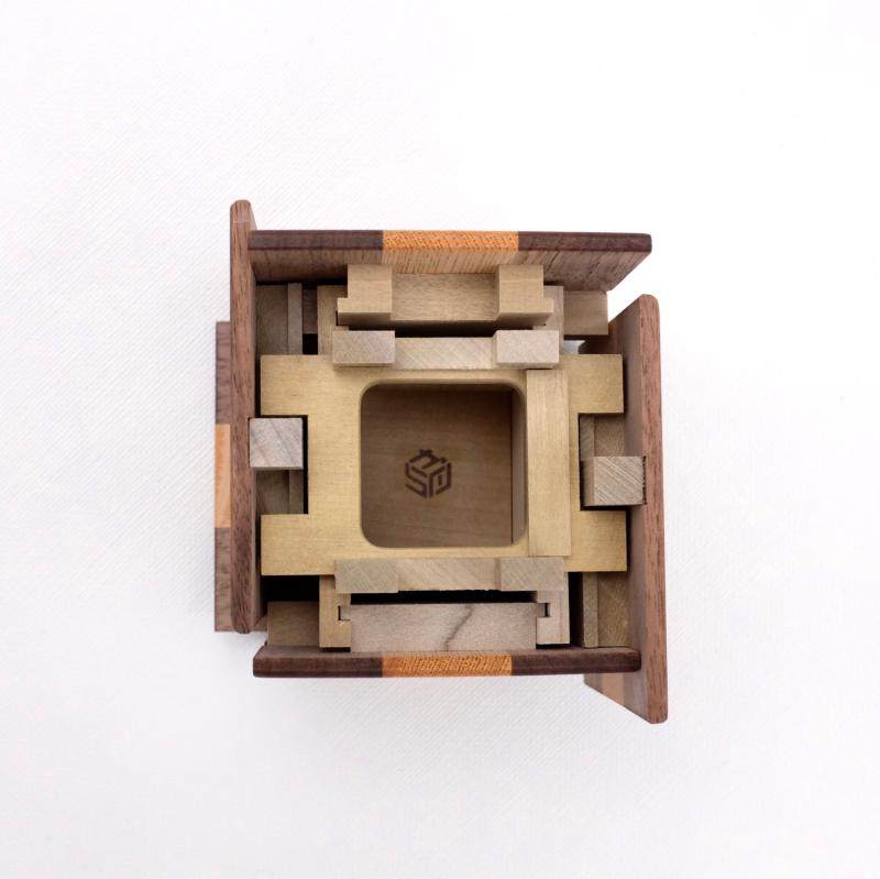 日本木制玩具解锁二进制机关创意寄木秘密新秘密解锁