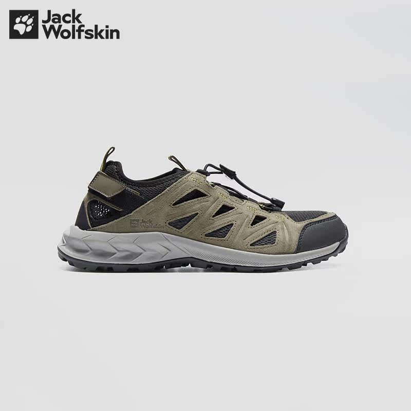 jackwolfskin德国狼爪春夏户外抽绳网布鞋面透气舒适登山鞋