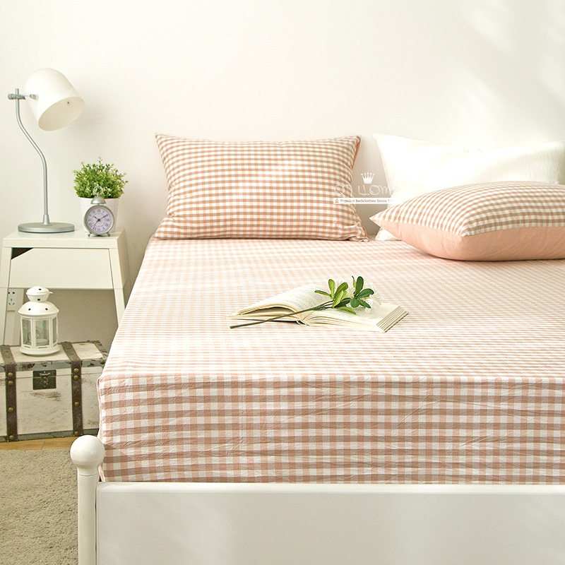 日式纯棉床笠床单单件轻奢ins全棉日系无印床笠