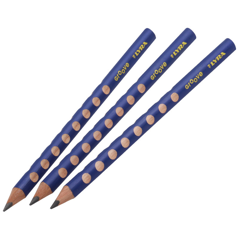 铅笔德国lyra艺雅groove粗杆大三三角洞洞儿童铅笔