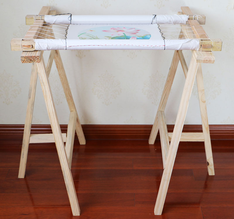 【促销活动全套】苏绣实木卷绷绣凳 刺绣diy 绣架 三脚架 全套