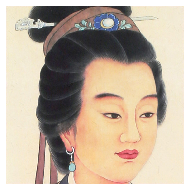 古代名医葛洪鲍姑画像国画挂图药店诊所医院国画