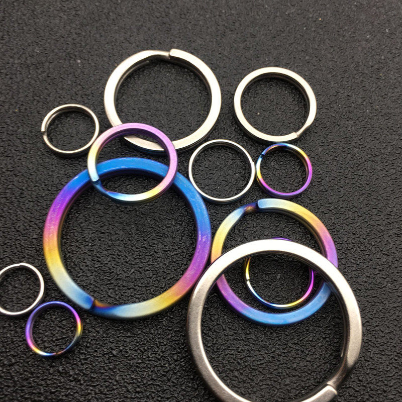 tc4 钛合金钥匙圈 烤蓝工艺 迷你钥匙圈 钥匙环钥匙扣 纯钛钥匙圈