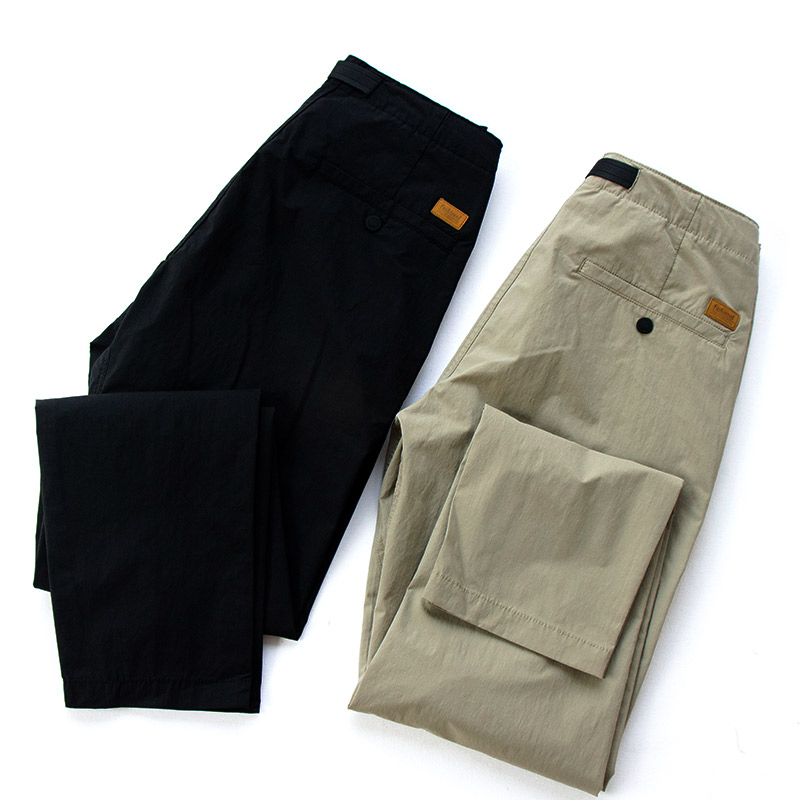 裤子男夏季薄款户外直筒休闲裤男士卡扣微弹速干防泼水休闲长裤潮