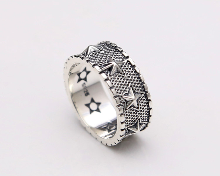 s925纯银饰品cody sanderson戒指亚裔五角星男女情侣韩版流行指环