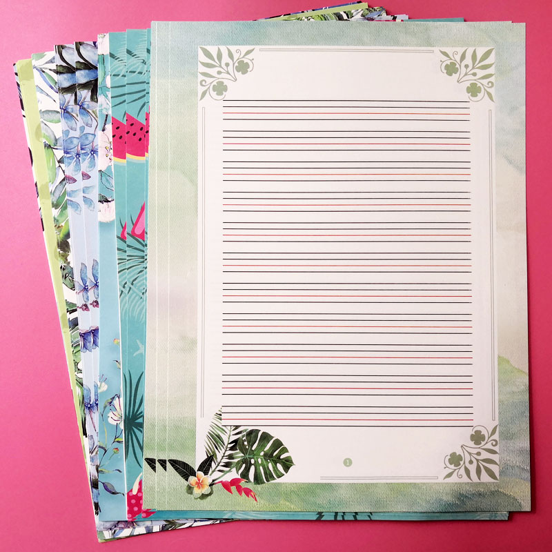 硬笔英语书法作品英文比赛专用书写练习纸圆体花书法用纸