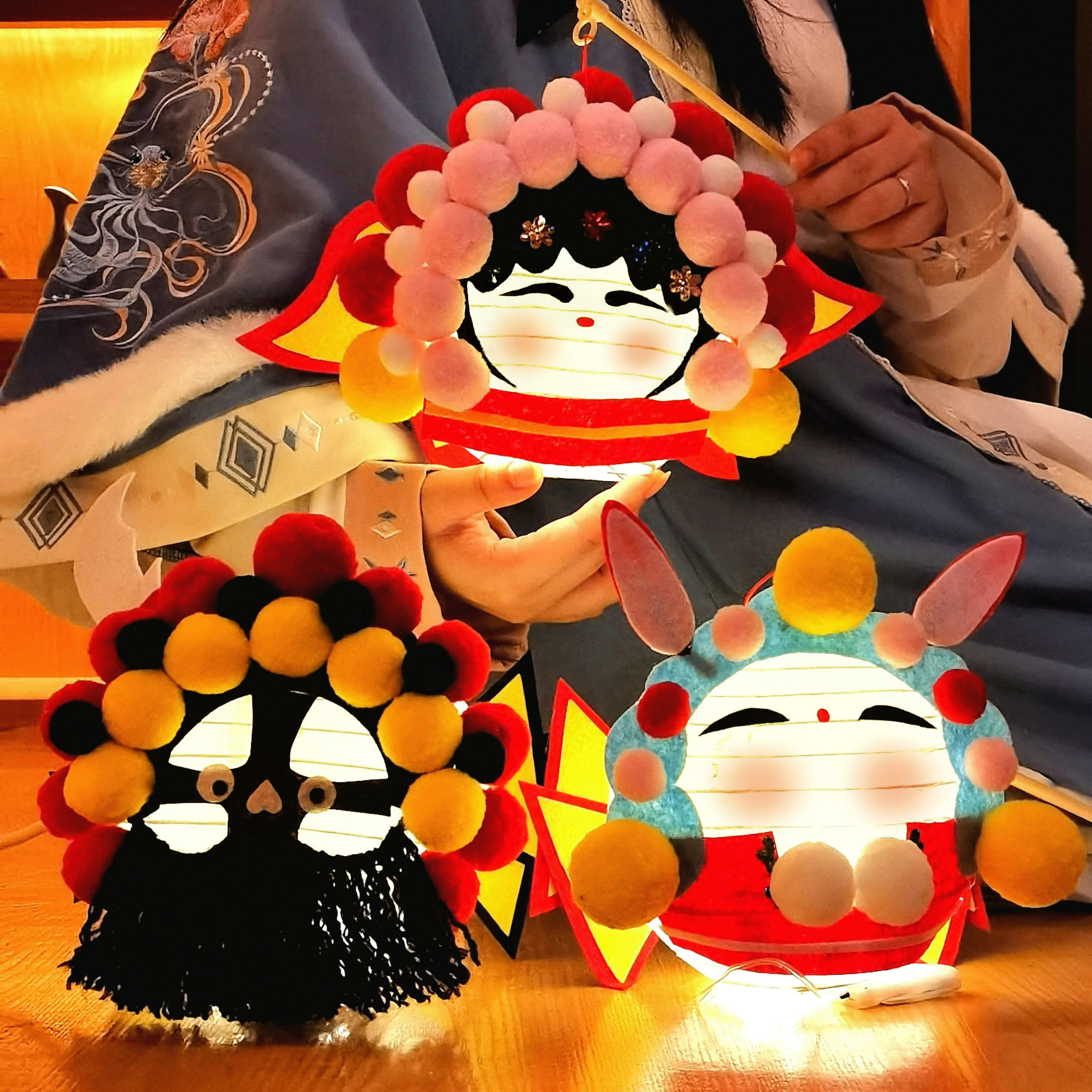 灯笼diy中秋节材料创意手工中国国风汉服手提灯笼