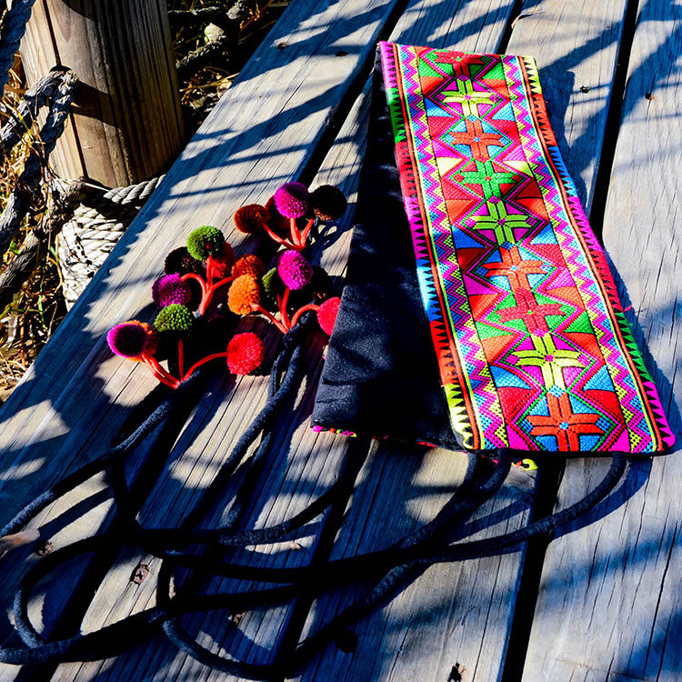 民族超宽腰带花腰苗族配饰舞台表演连衣裙棉麻腰带