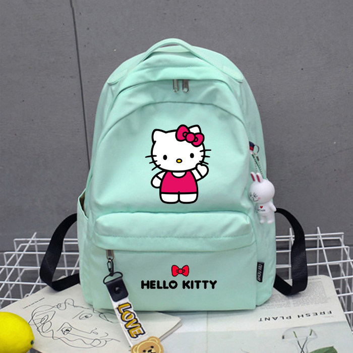 卡通hellokitty凯蒂猫学生书包女双双肩包休闲包印花双肩背包
