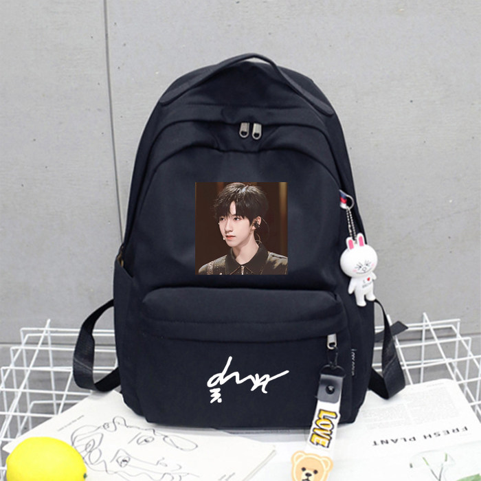 时代少年新款学生书包贺峻霖签名同款粉丝背包双肩背包