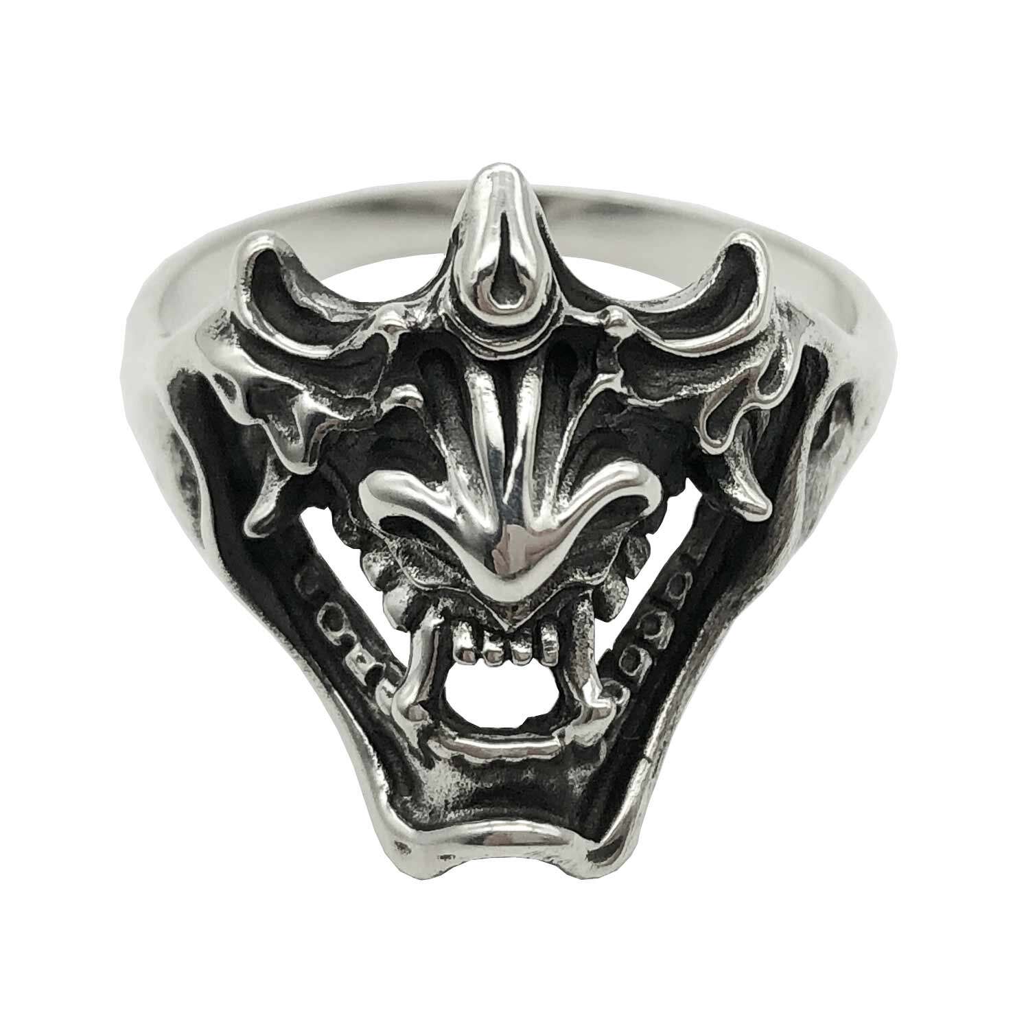 dualflow恶魔戒指男潮纯银指环潮牌小众戒指