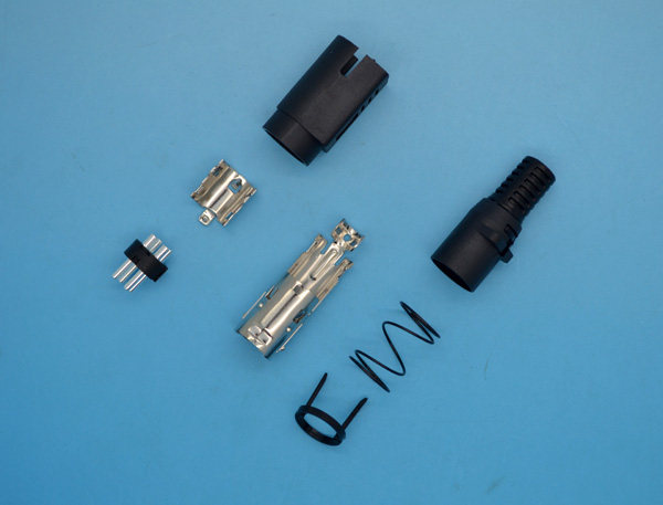 4针电源接头 din-4电源接头 组装式4针电源接口 din-4dc电源接口