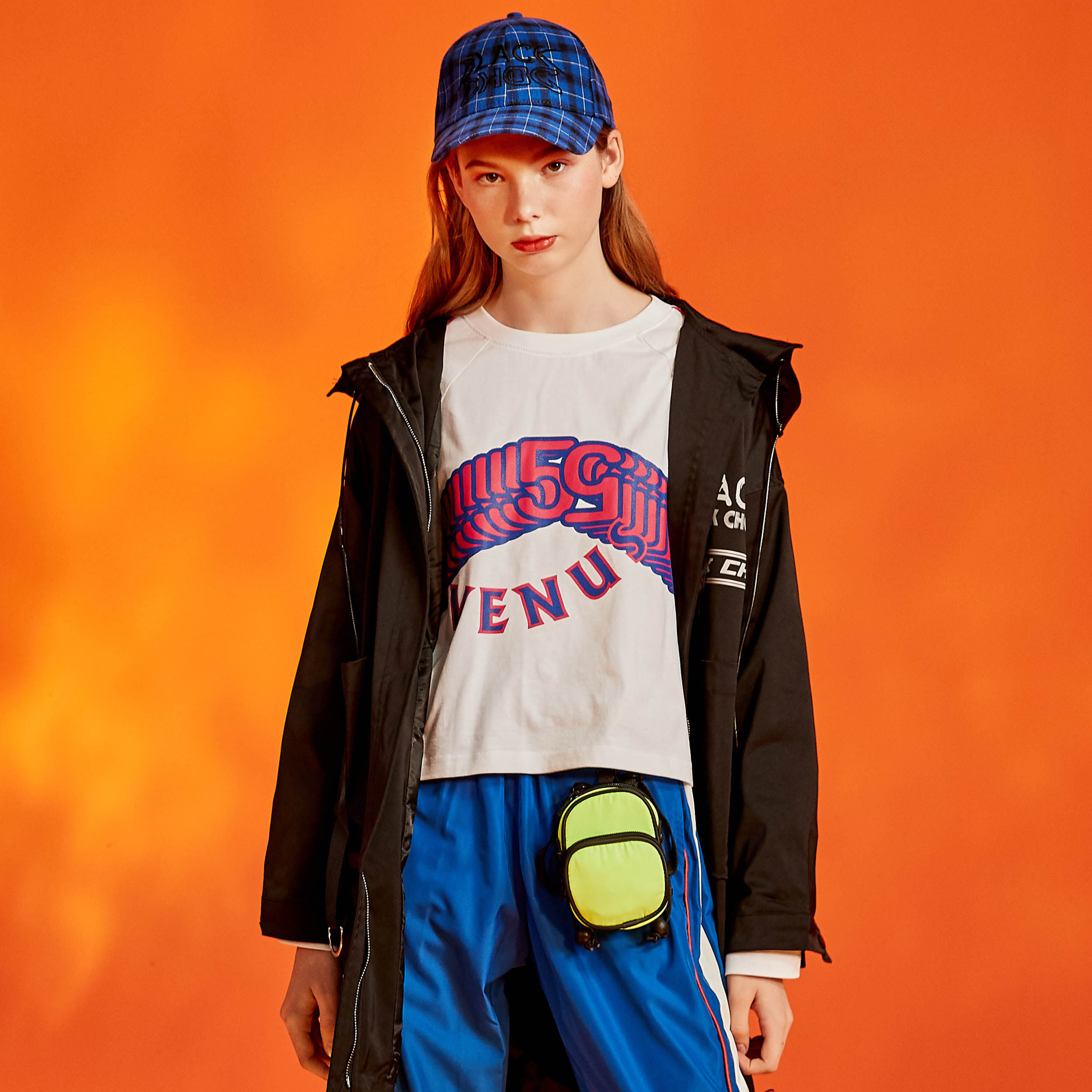 ilovechoc我爱巧克力春秋装新款宽松长袖t恤女甜美圆领喇叭袖上衣