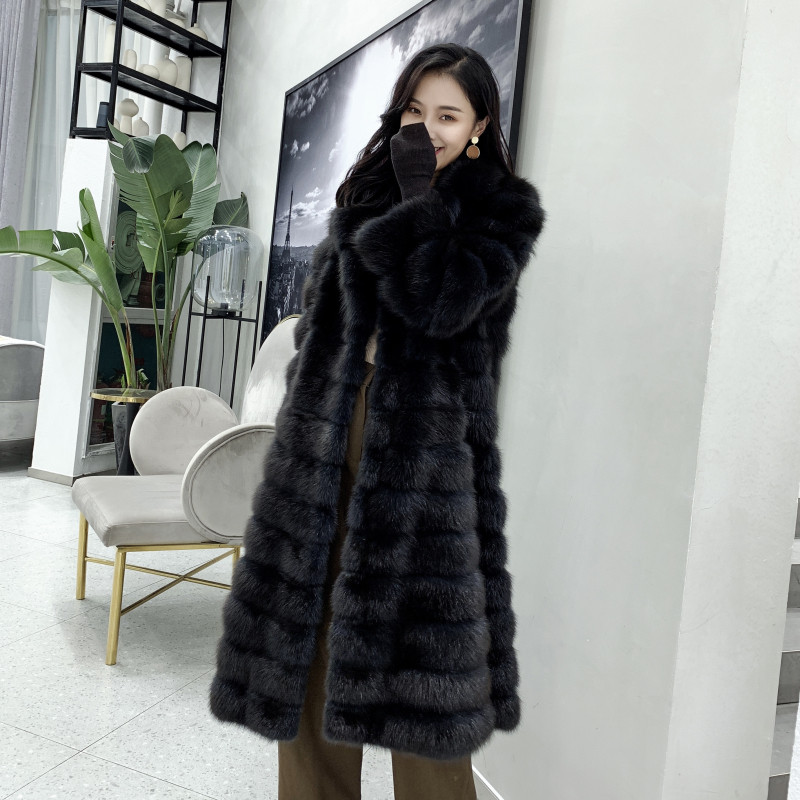 约定2018新款貂皮大衣女整中长进口水貂扫雪皮草