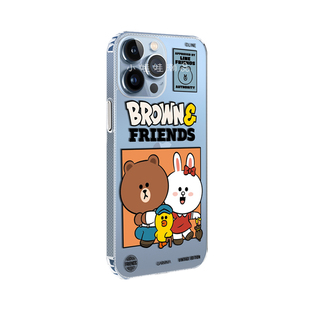 linefriends布朗熊苹果13promax手机壳12新款mini女iphone11透明