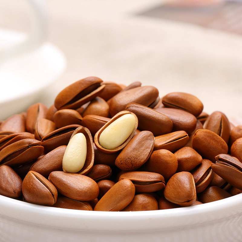 松子首批新货东北红松罐装大颗手剥开开口原味松子