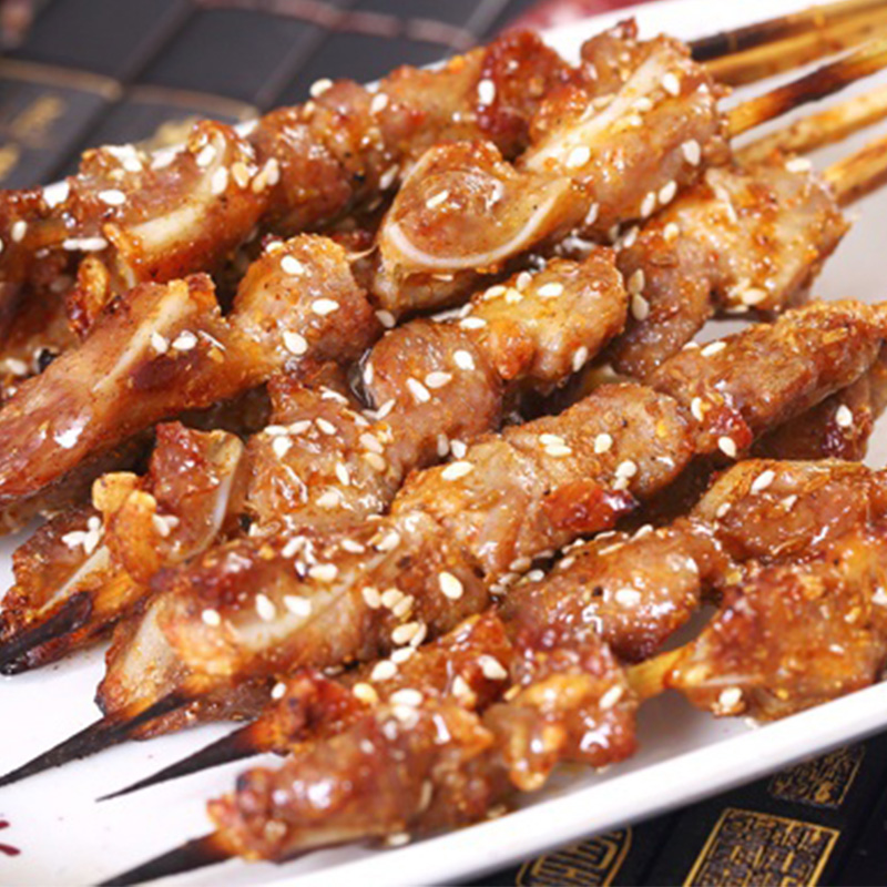 bbq烧烤食材猪脆骨串30串腌制香辣软骨串野炊香辣肉串