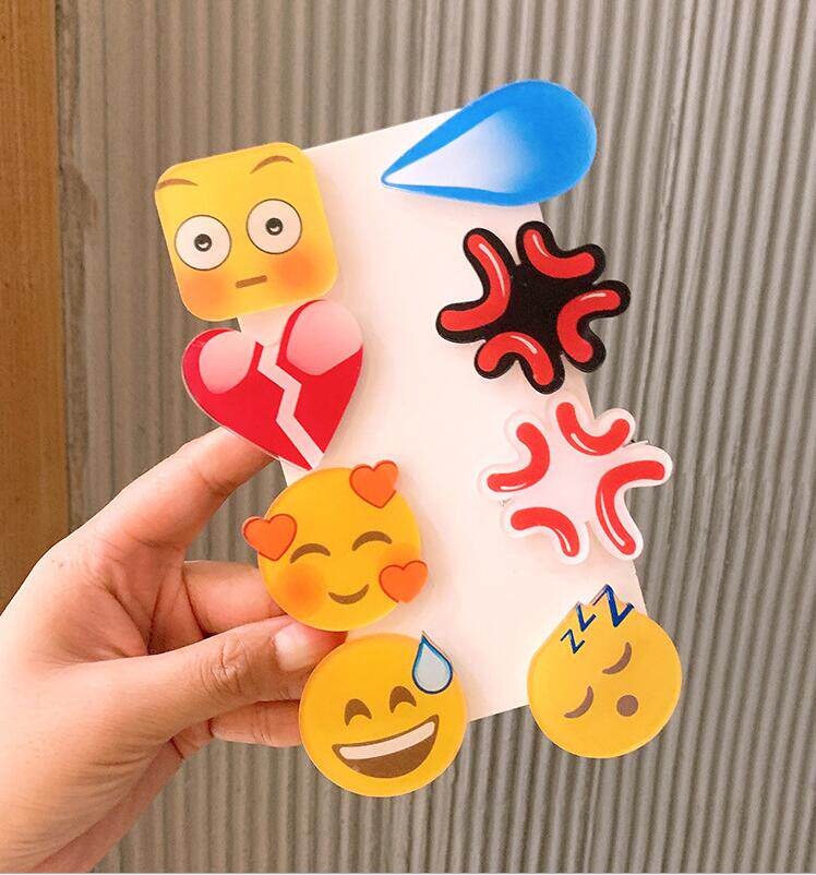 6个汗滴刘海水滴包水滴表情夹子滴汗流汗emoji发饰