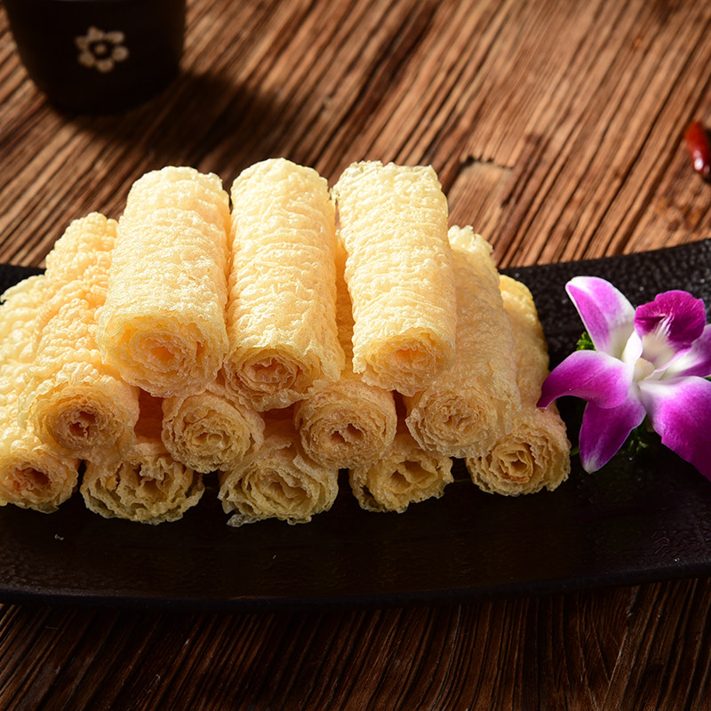 响铃卷炸腐竹豆皮卷豆腐皮干货火锅食材油豆皮豆3秒_双氙车灯改装网