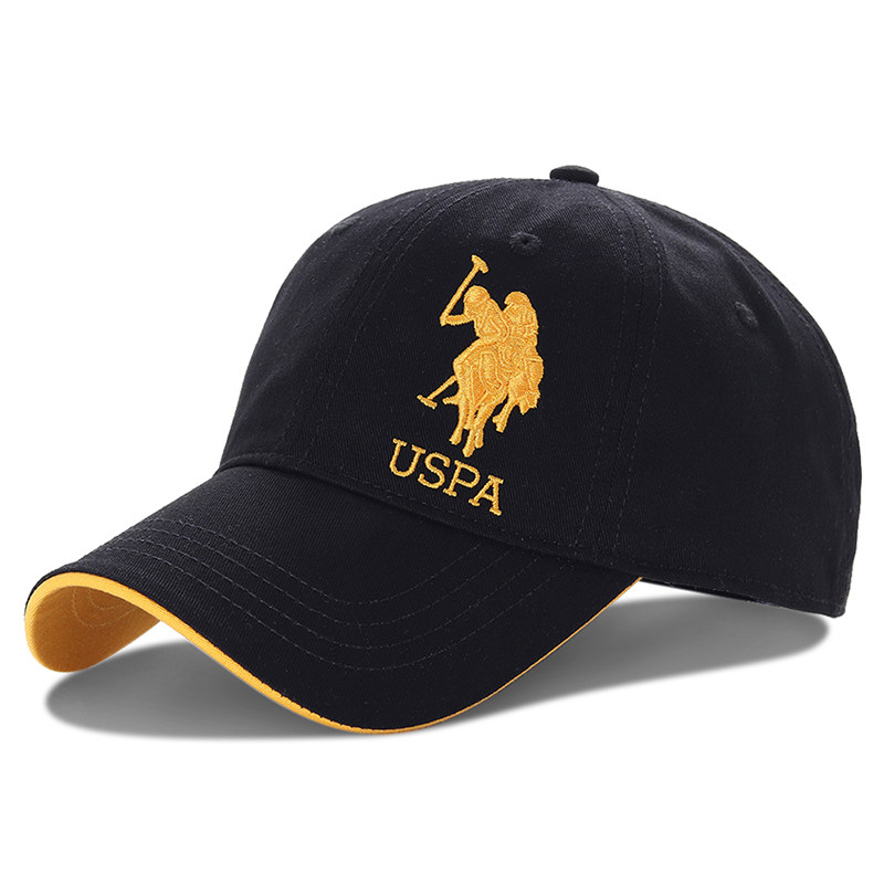 正品美国马球uspa保罗帽子男潮鸭舌帽大头时尚棒球帽女防晒太阳帽